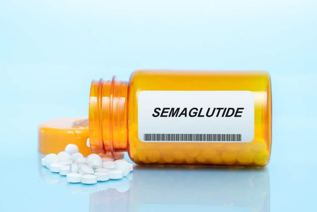 Semaglutide Drug In Prescription Medication Pills Bottle